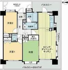 ライオンズプラザ鶯谷(3LDK/6階)の間取り写真