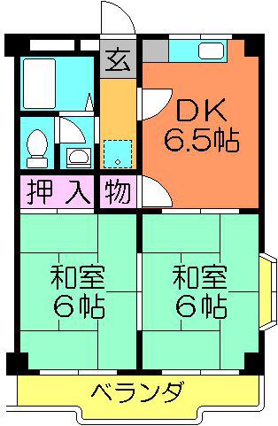 ロイヤルハイツNO3(2DK/3階)の間取り写真