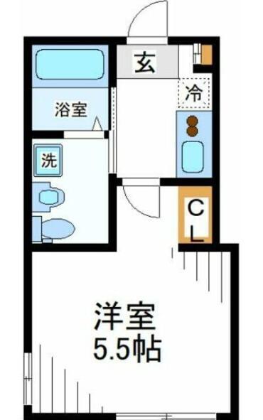 セントラルヒルズ横浜山手(1K/1階)の間取り写真