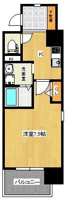 SWISS梅田東(1K/2階)の間取り写真
