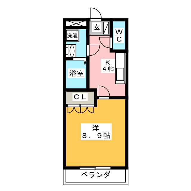 パストラル南条(1K/2階)の間取り写真