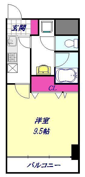 URBANSELECT川口並木(1K/3階)の間取り写真