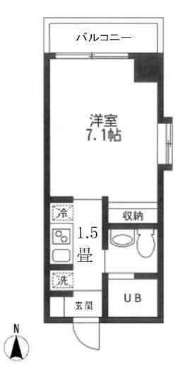 KDXレジデンス御徒町(1K/7階)の間取り写真