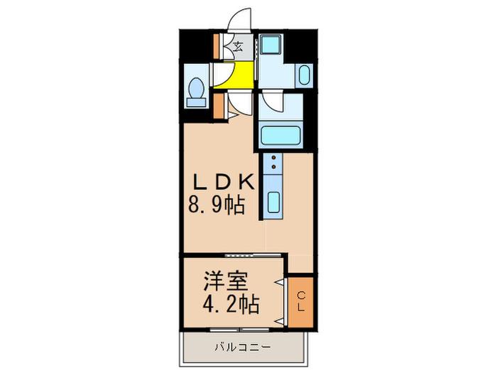 マ クレール(1LDK/4階)の間取り写真