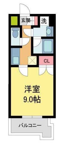 プレシャス小林(1K/2階)の間取り写真