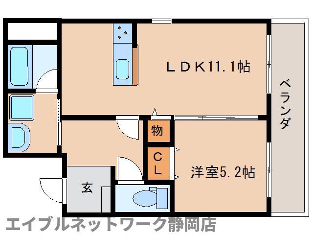 イーストタウン巽(1LDK/4階)の間取り写真