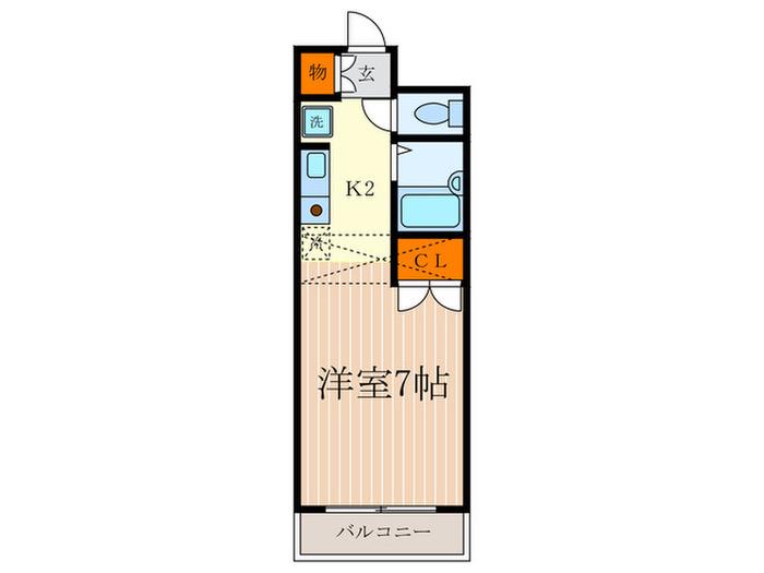 ベルシーズ(1K/3階)の間取り写真