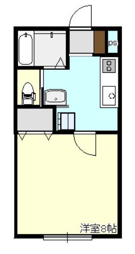 グランコートYM(1K/1階)の間取り写真