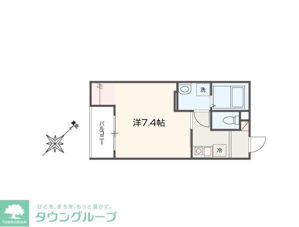 MELLAS新狭山III(1K/3階)の間取り写真