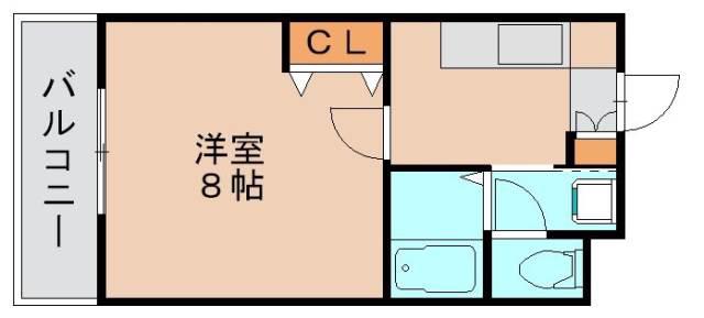 RSレジデンス松島II(1K/1階)の間取り写真