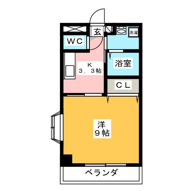リバービューハイツ赤羽北(1K/2階)の間取り写真