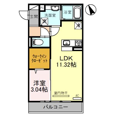 IL FIORE(1LDK/2階)の間取り写真