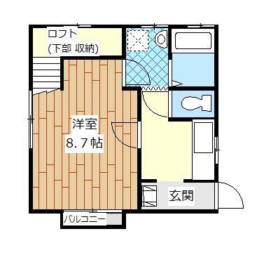 リリーハイツ(1K/2階)の間取り写真