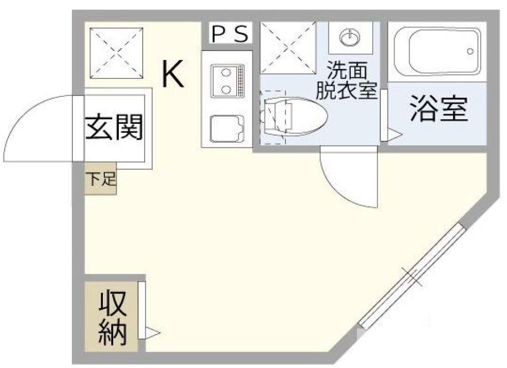 SLB西新井(ワンルーム/2階)の間取り写真