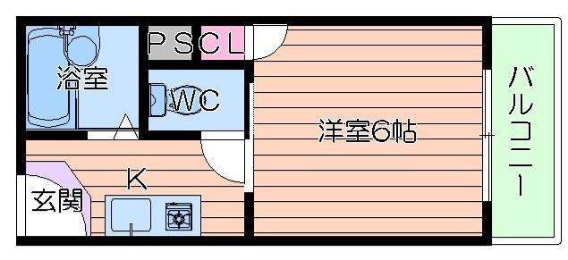 メゾン京橋(1K/5階)の間取り写真