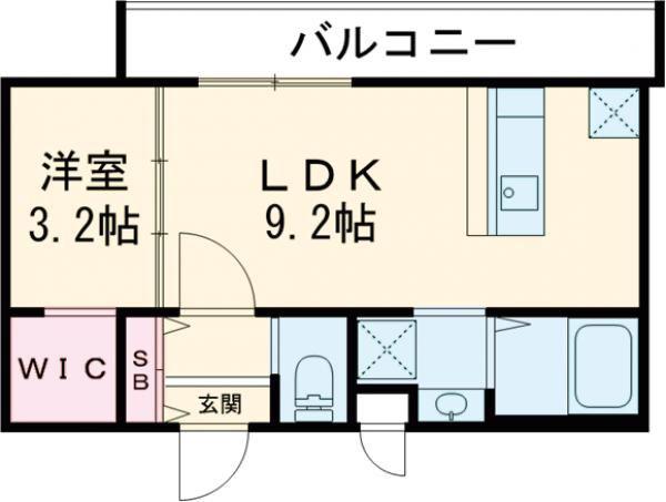GRANDPASEO ノース(1LDK/4階)の間取り写真
