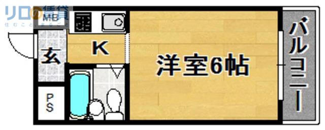 スタンドアップ瑞光(ワンルーム/3階)の間取り写真