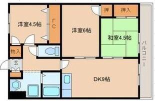 ハイム台屋敷(3DK/3階)の間取り写真