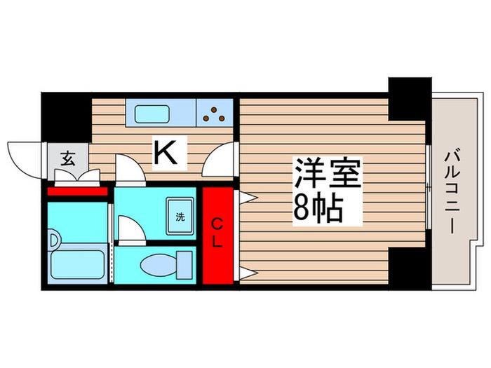 アグレ本八幡(1K/7階)の間取り写真