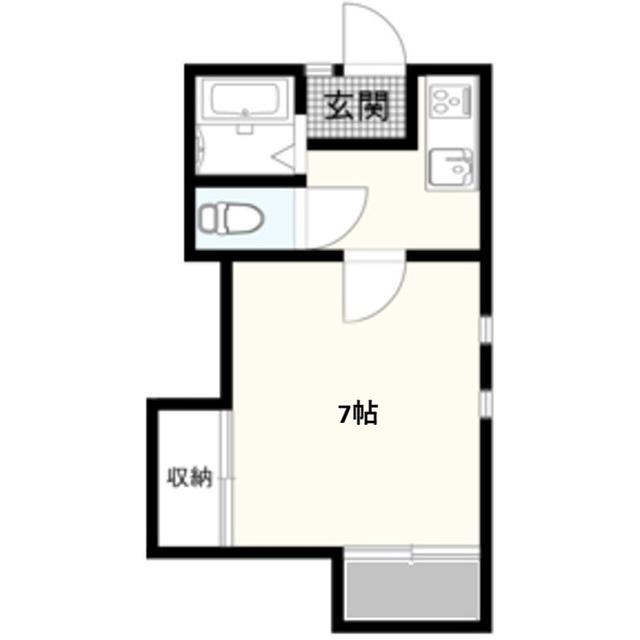 上毛パレス(1K/1階)の間取り写真