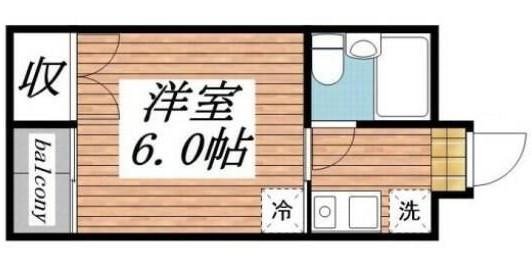 コーポサンフラワー(1K/3階)の間取り写真