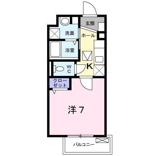 テーラー&ロッヂII(1K/1階)の間取り写真