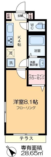 MAISON S・E(1K/1階)の間取り写真