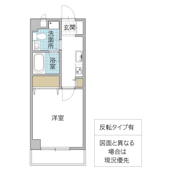 エミネンス洞峰(1K/2階)の間取り写真