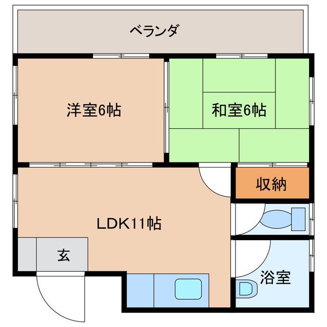 TMマンションII(2LDK/4階)の間取り写真