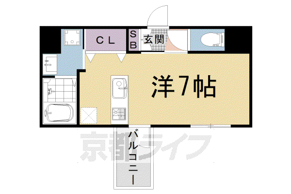 WHITE RADISH(1K/3階)の間取り写真