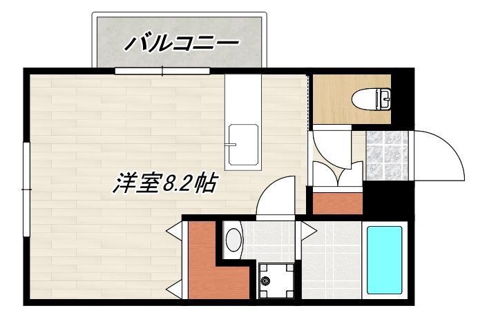 YSTERRACEI(ワンルーム/4階)の間取り写真