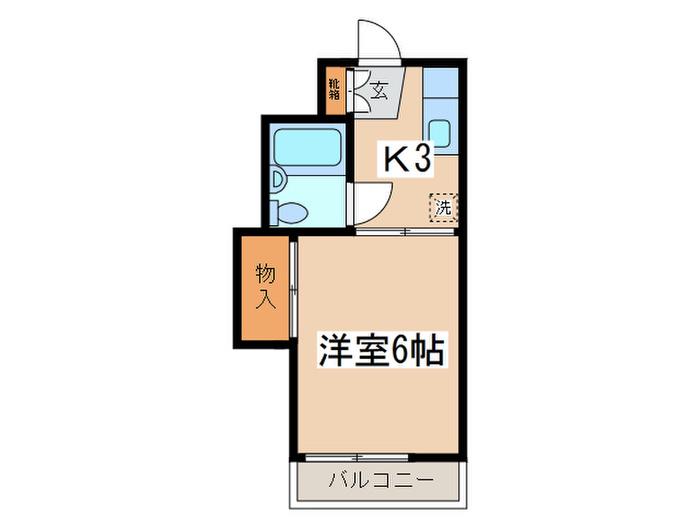 エクセルタナカ PART.I(1K/2階)の間取り写真