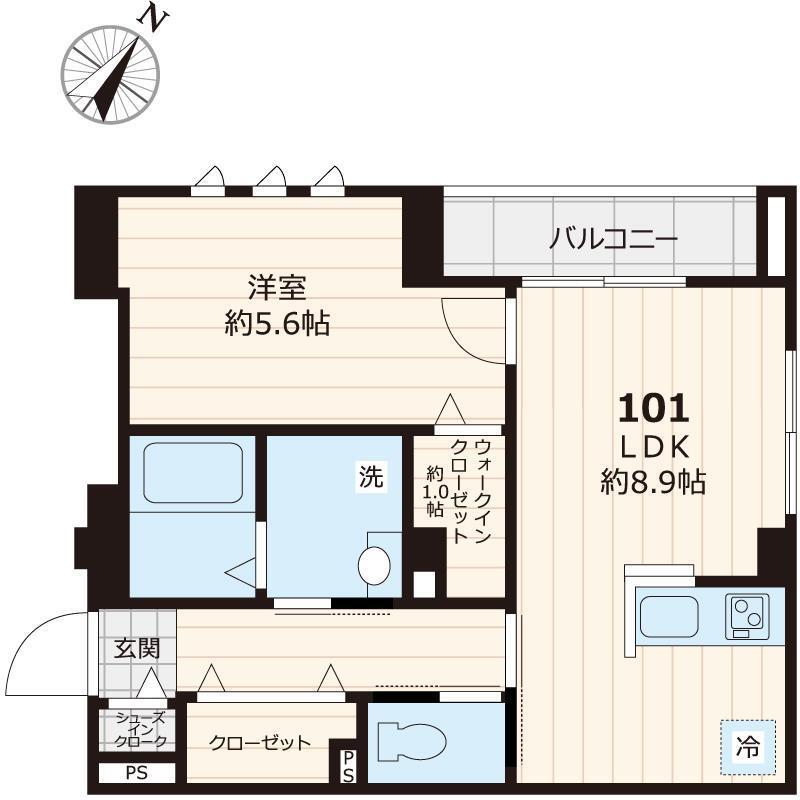 RAPPORT H&S(1LDK/1階)の間取り写真