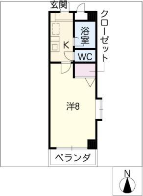 G&P OWAKI(1K/3階)の間取り写真