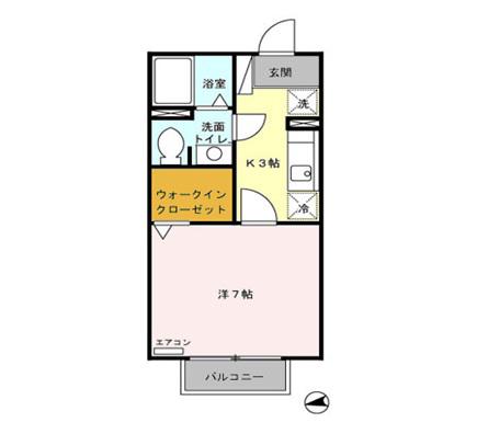 セジュールチャイカ(1K/2階)の間取り写真