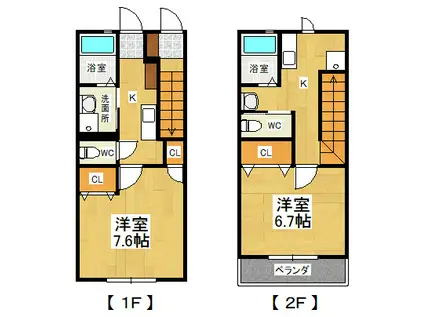 CASSINI 北棟(1K/1階)の間取り写真
