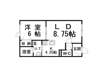 アマラントⅠ(1LDK/1階)の間取り写真