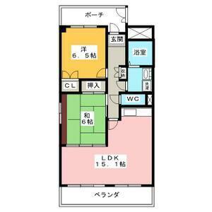 アプレシエ(2LDK/3階)の間取り写真