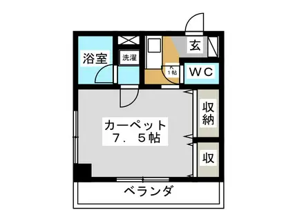 オカベ荻窪マンション(1K/2階)の間取り写真
