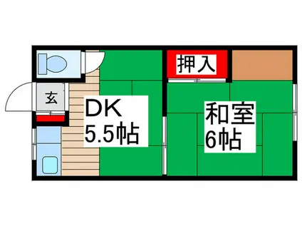 藤マンション(1DK/3階)の間取り写真