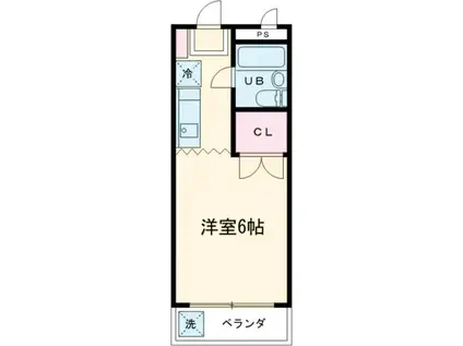 サンハイム・大沢(1K/3階)の間取り写真