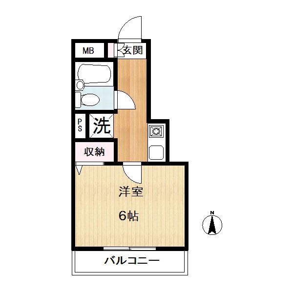 ジョイハイム(1K/3階)の間取り写真