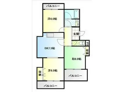 サンファミリア長久手I(3DK/1階)の間取り写真