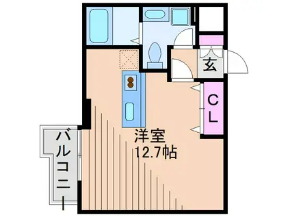 クレド新横浜(ワンルーム/7階)の間取り写真