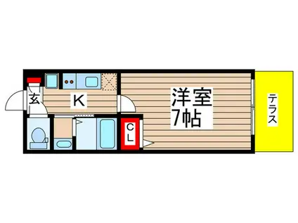 レガーロ幕張本郷(1K/1階)の間取り写真
