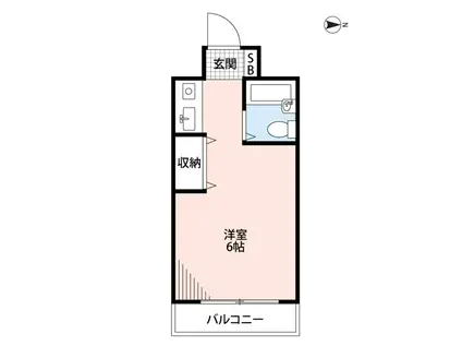 クリエイティブ新宿(ワンルーム/2階)の間取り写真