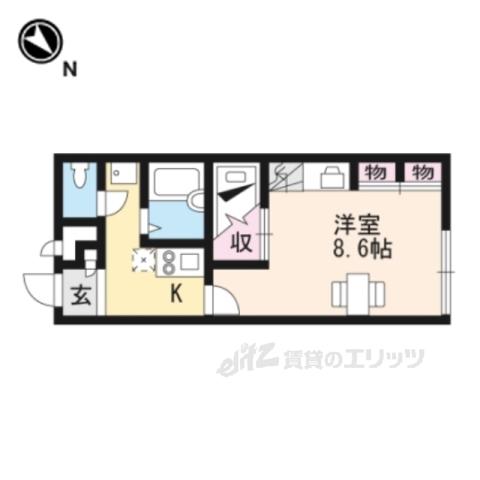 レオパレス星田2(1K/2階)の間取り写真