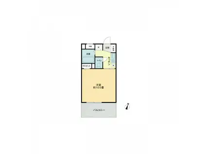 SIRIUS(1K/7階)の間取り写真