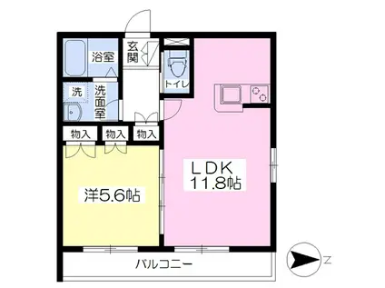 MAISON DE GEO  メゾンドジオ(1LDK/2階)の間取り写真