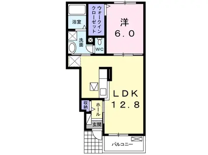 グリーンガーデンIII(1LDK/1階)の間取り写真